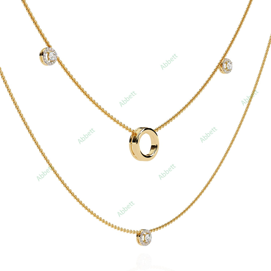 Round Layered Necklace NELA1288