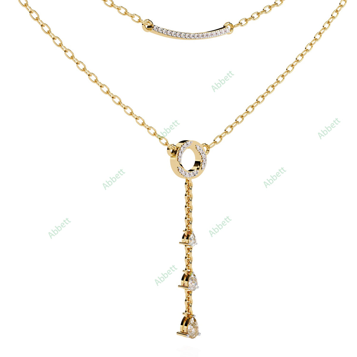 Lariat Layered Necklace NELA1290