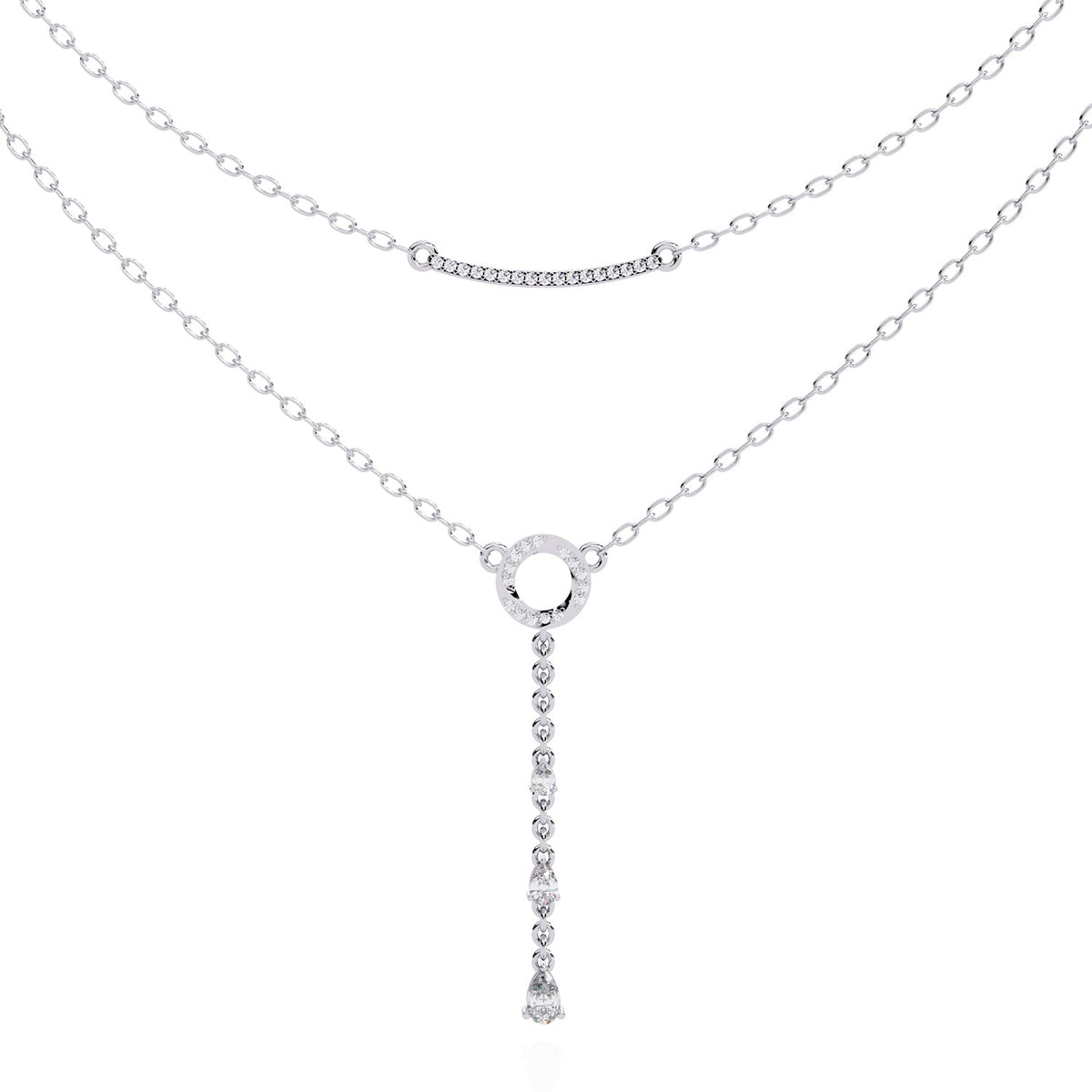 Lariat Layered Necklace NELA1290