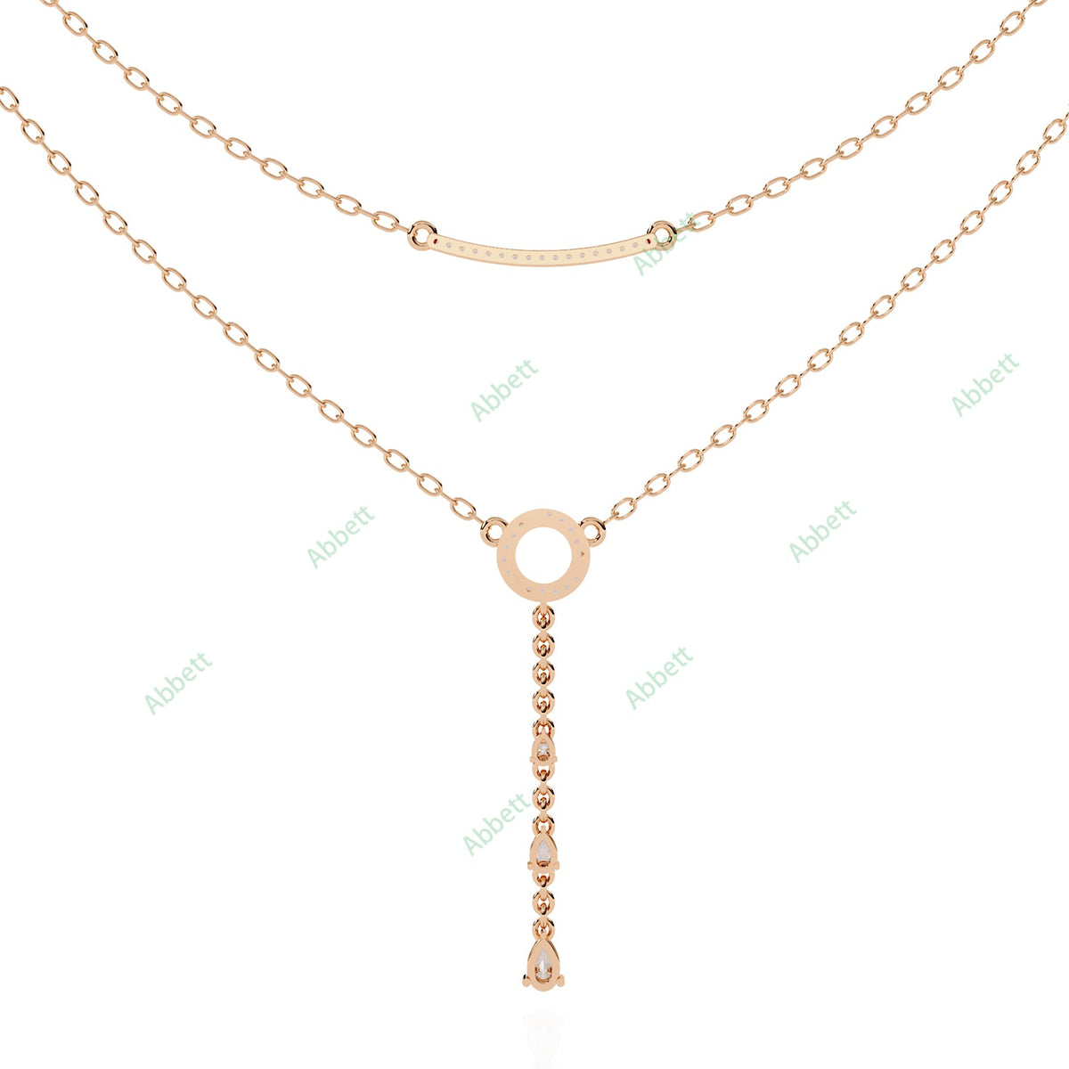 Lariat Layered Necklace NELA1290