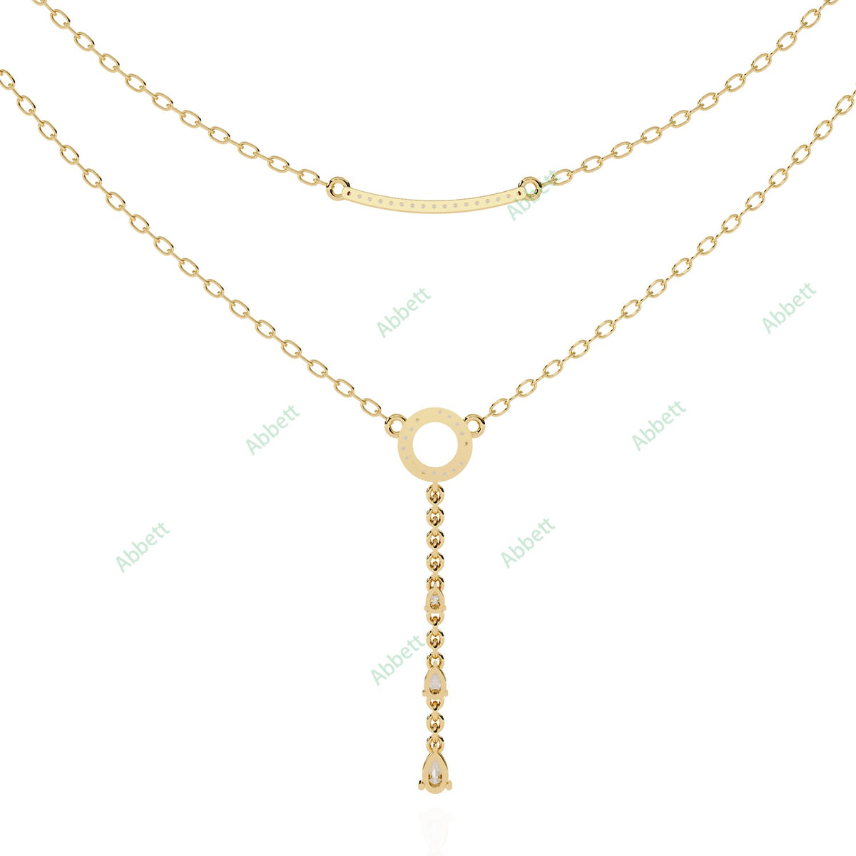 Lariat Layered Necklace NELA1290