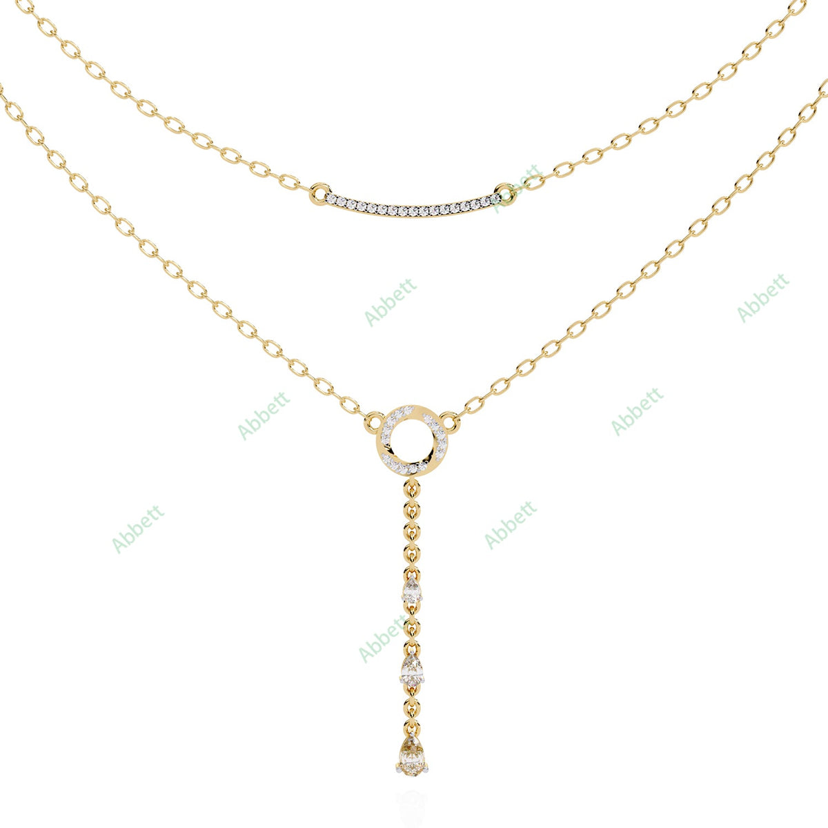 Lariat Layered Necklace NELA1290