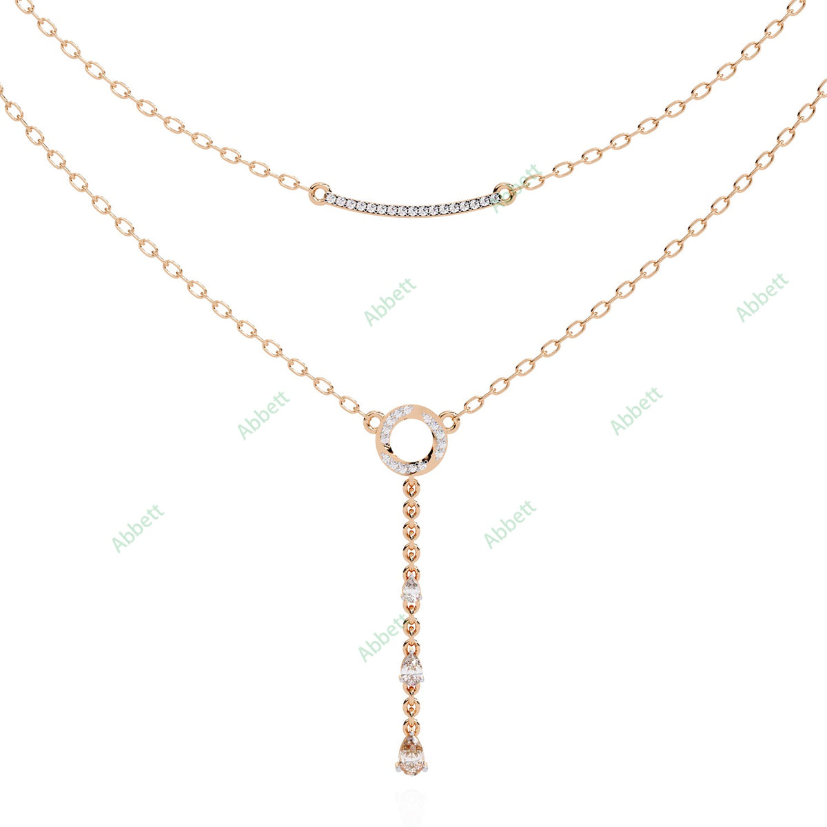 Lariat Layered Necklace NELA1290