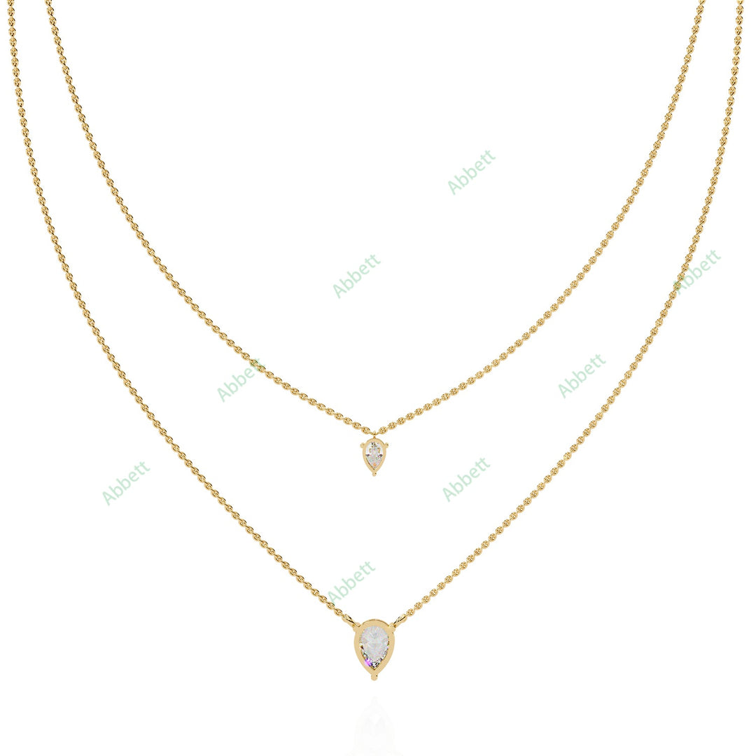 Pear Layered Necklace NELA1291