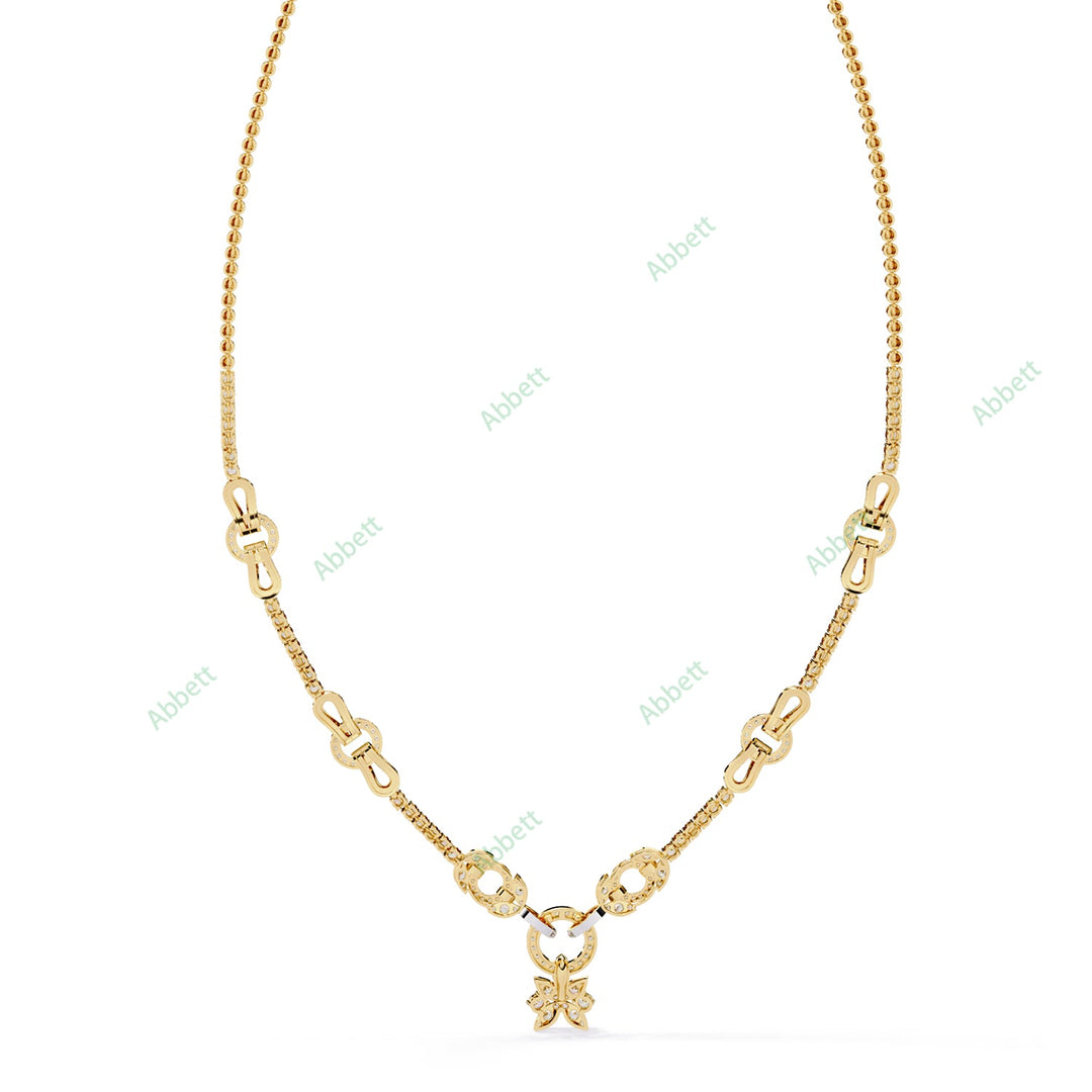 Round Station Necklace NEPR1303