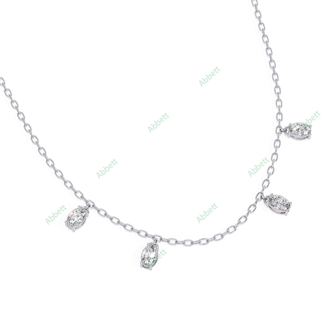 Oval Station Necklace NEST1281