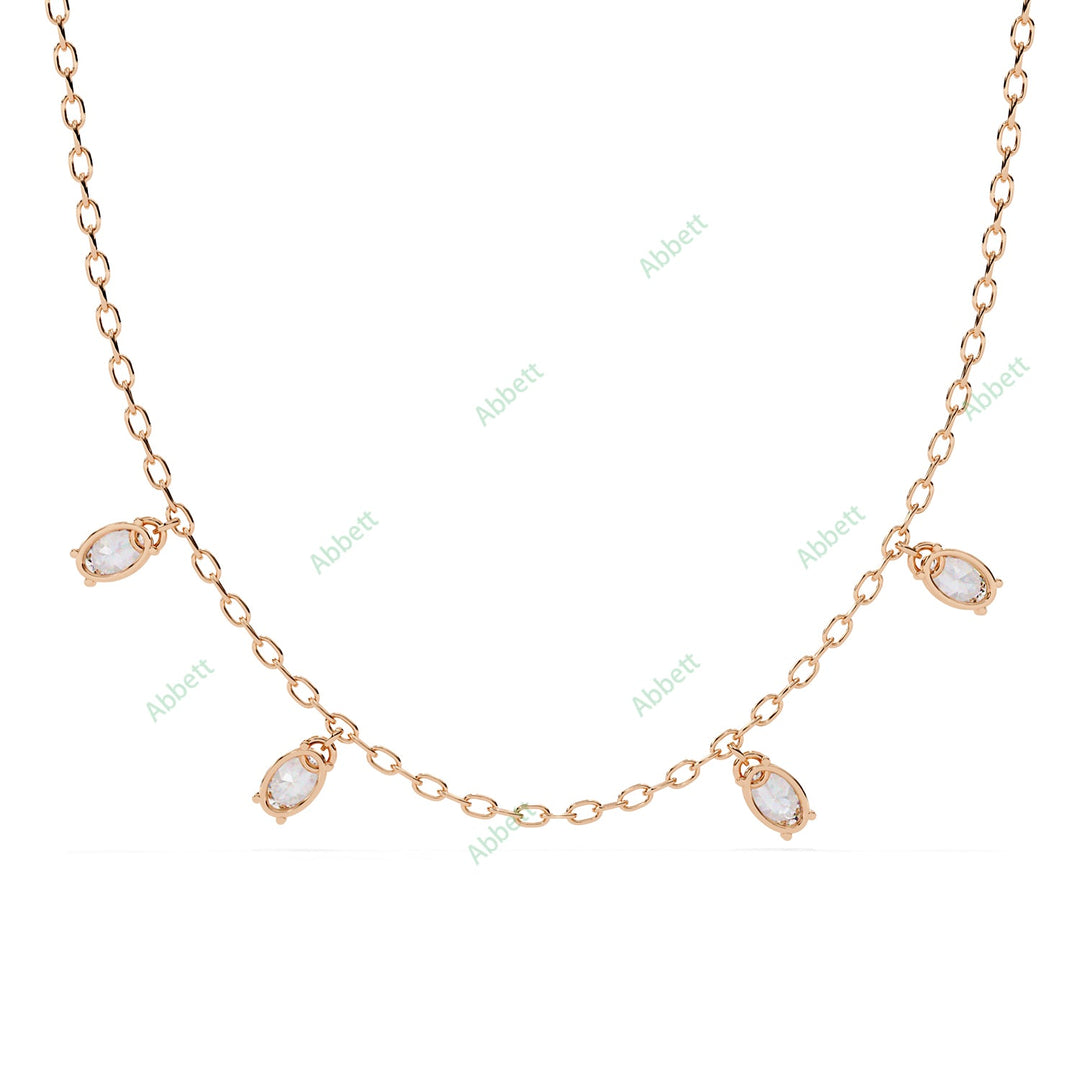 Oval Station Necklace NEST1281