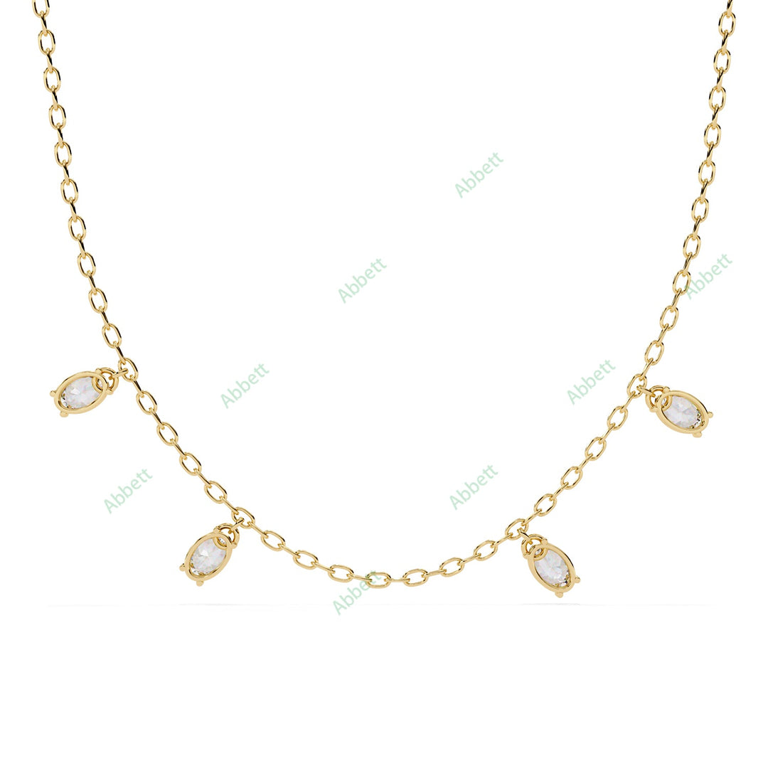 Oval Station Necklace NEST1281