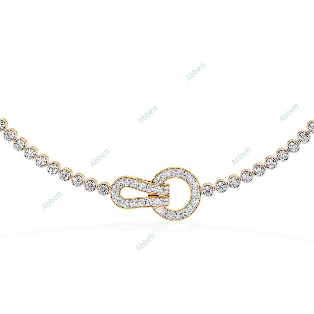 Round Tennis Necklace NETE1306