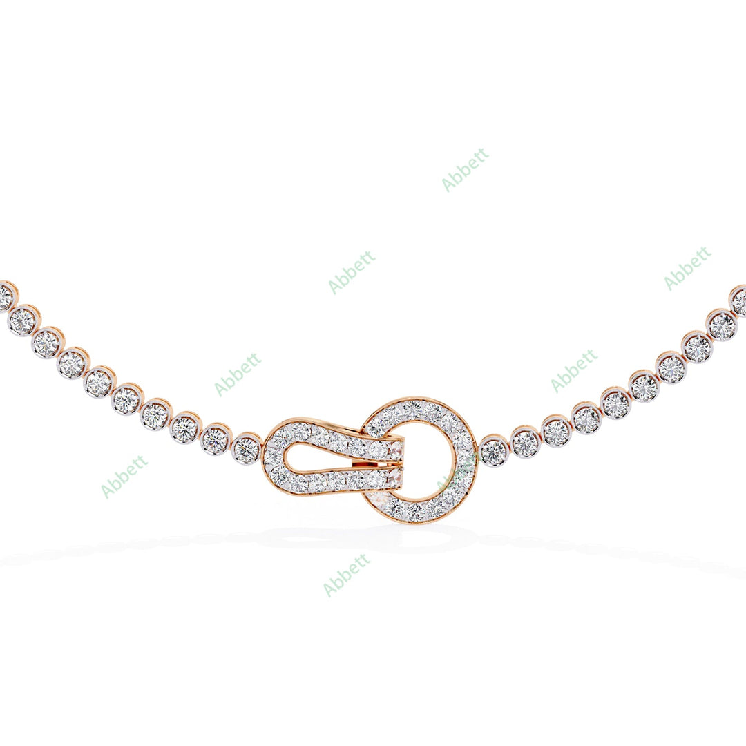 Round Tennis Necklace NETE1306