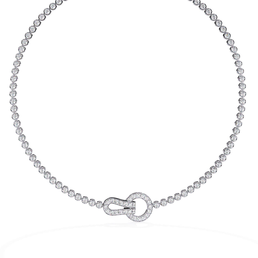 Round Tennis Necklace NETE1306