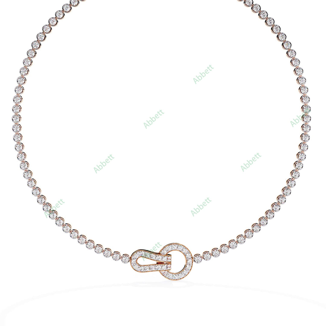 Round Tennis Necklace NETE1306