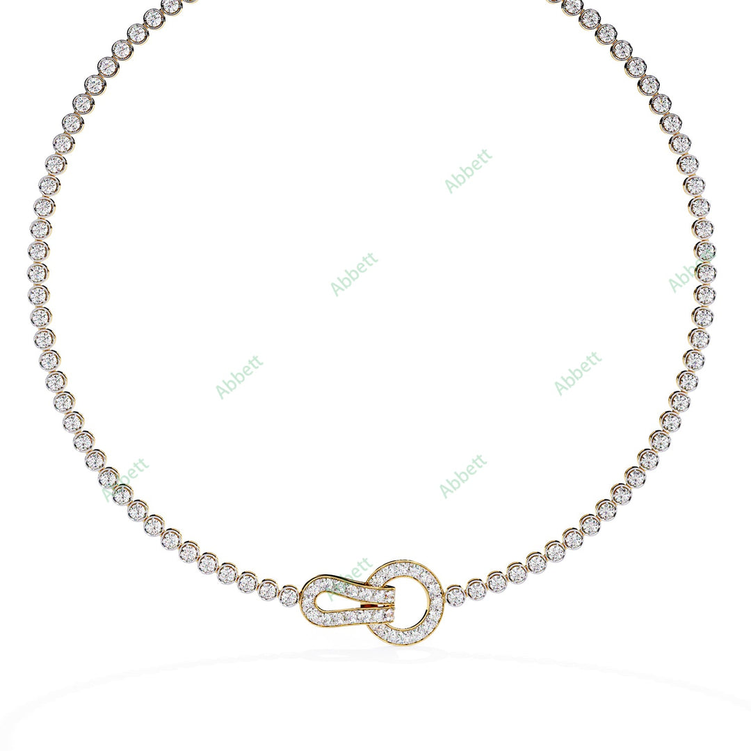 Round Tennis Necklace NETE1306