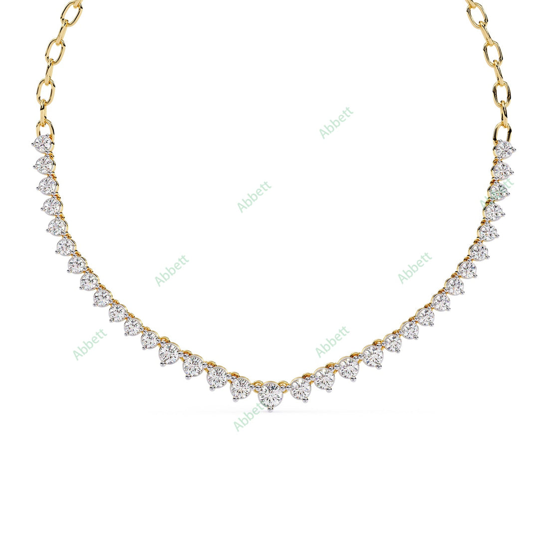 Round Tennis Necklace NETE1308