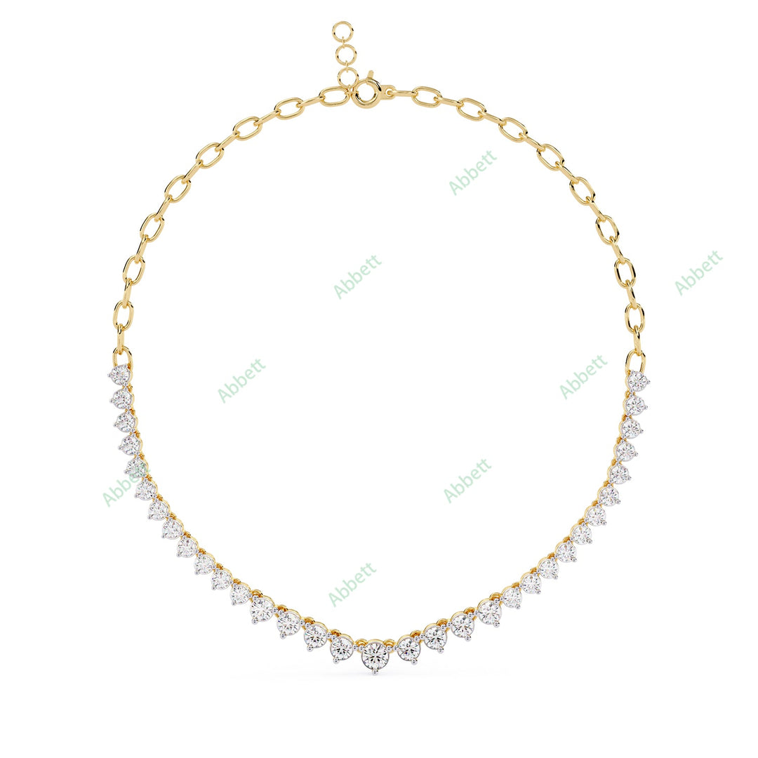 Round Tennis Necklace NETE1308