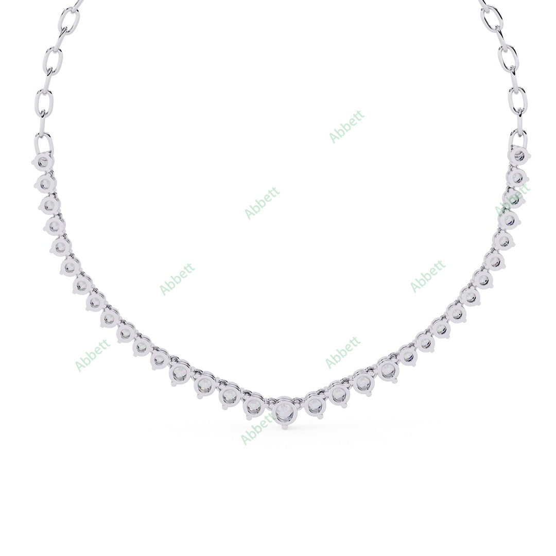 Round Tennis Necklace NETE1308
