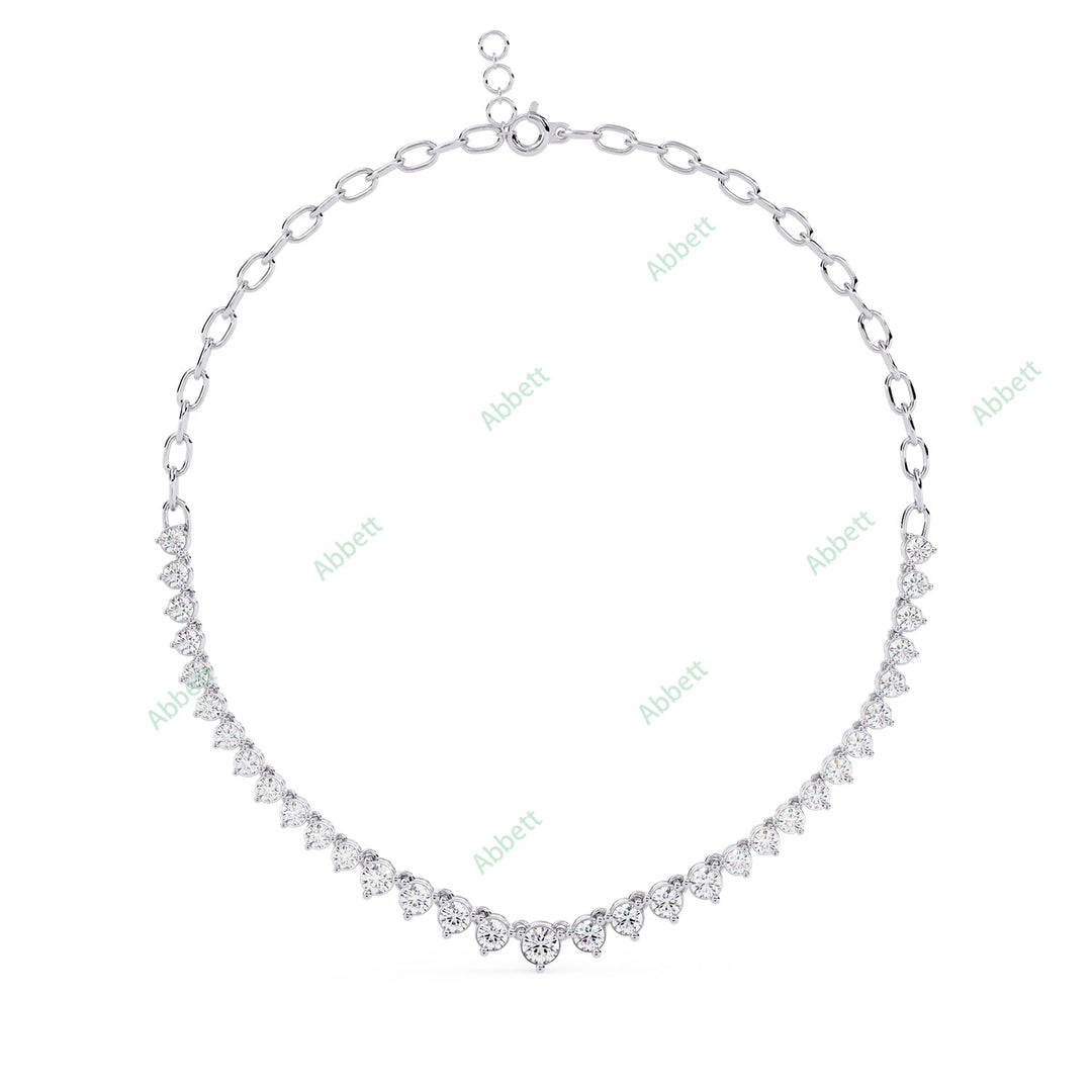 Round Tennis Necklace NETE1308