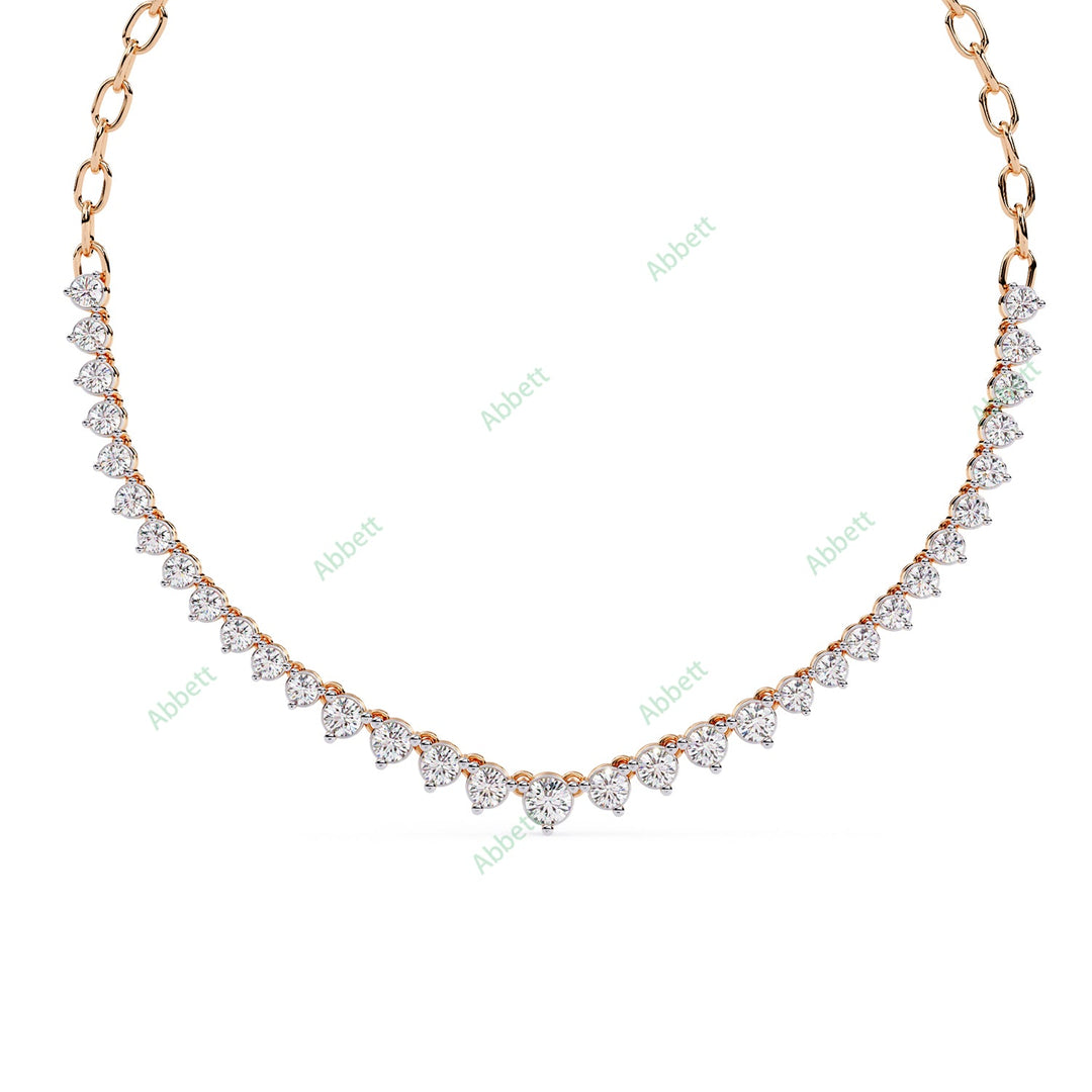 Round Tennis Necklace NETE1308