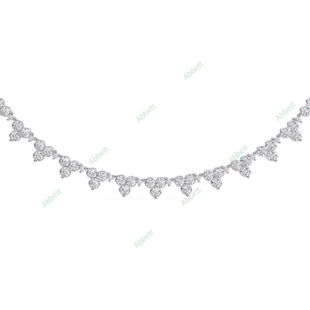 Round Tennis Necklace NETE1309