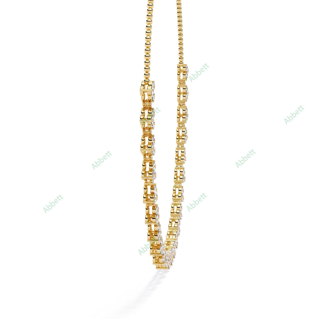 Round Tennis Necklace NETE1309