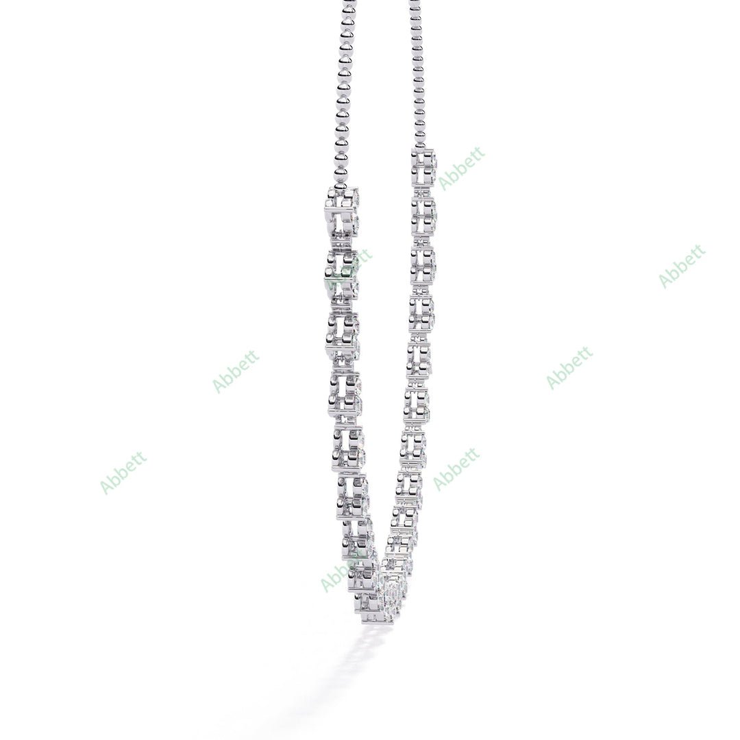 Round Tennis Necklace NETE1309