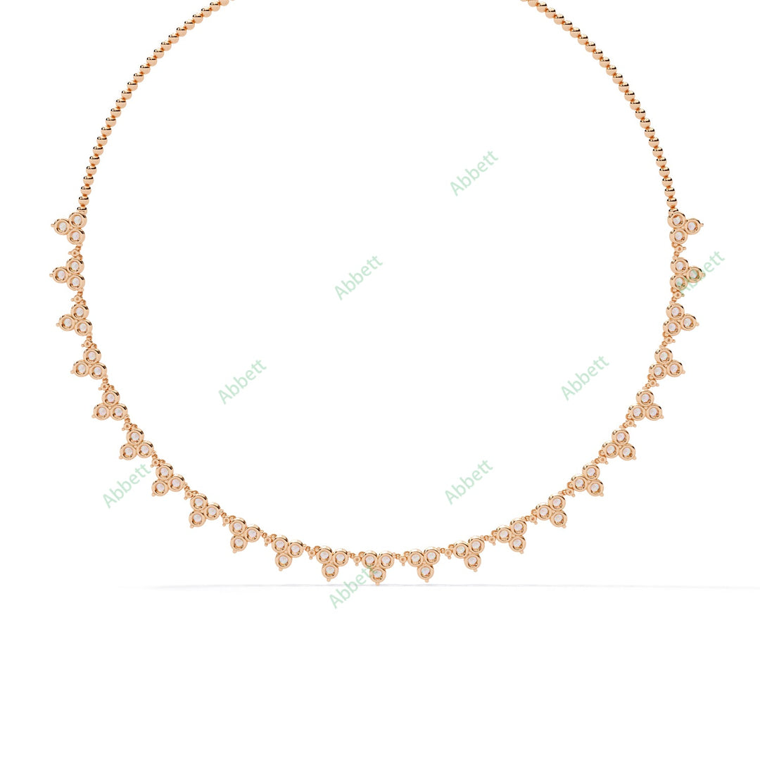 Round Tennis Necklace NETE1309