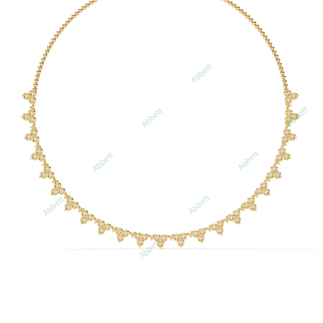 Round Tennis Necklace NETE1309