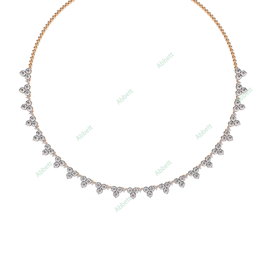 Round Tennis Necklace NETE1309