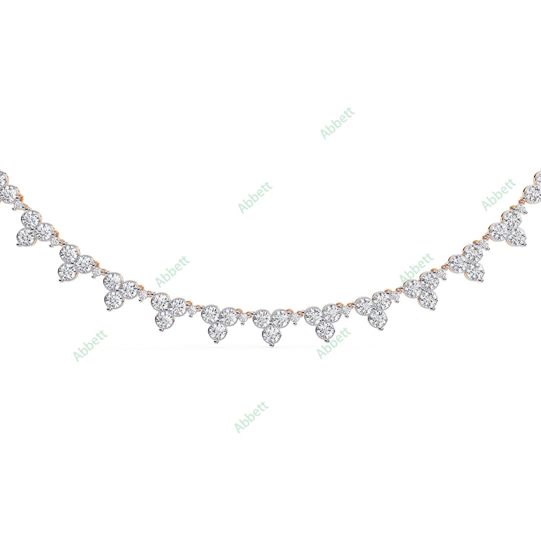 Round Tennis Necklace NETE1309