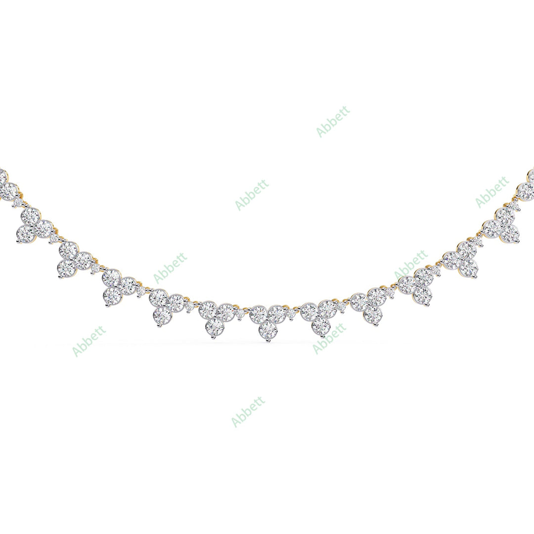 Round Tennis Necklace NETE1309