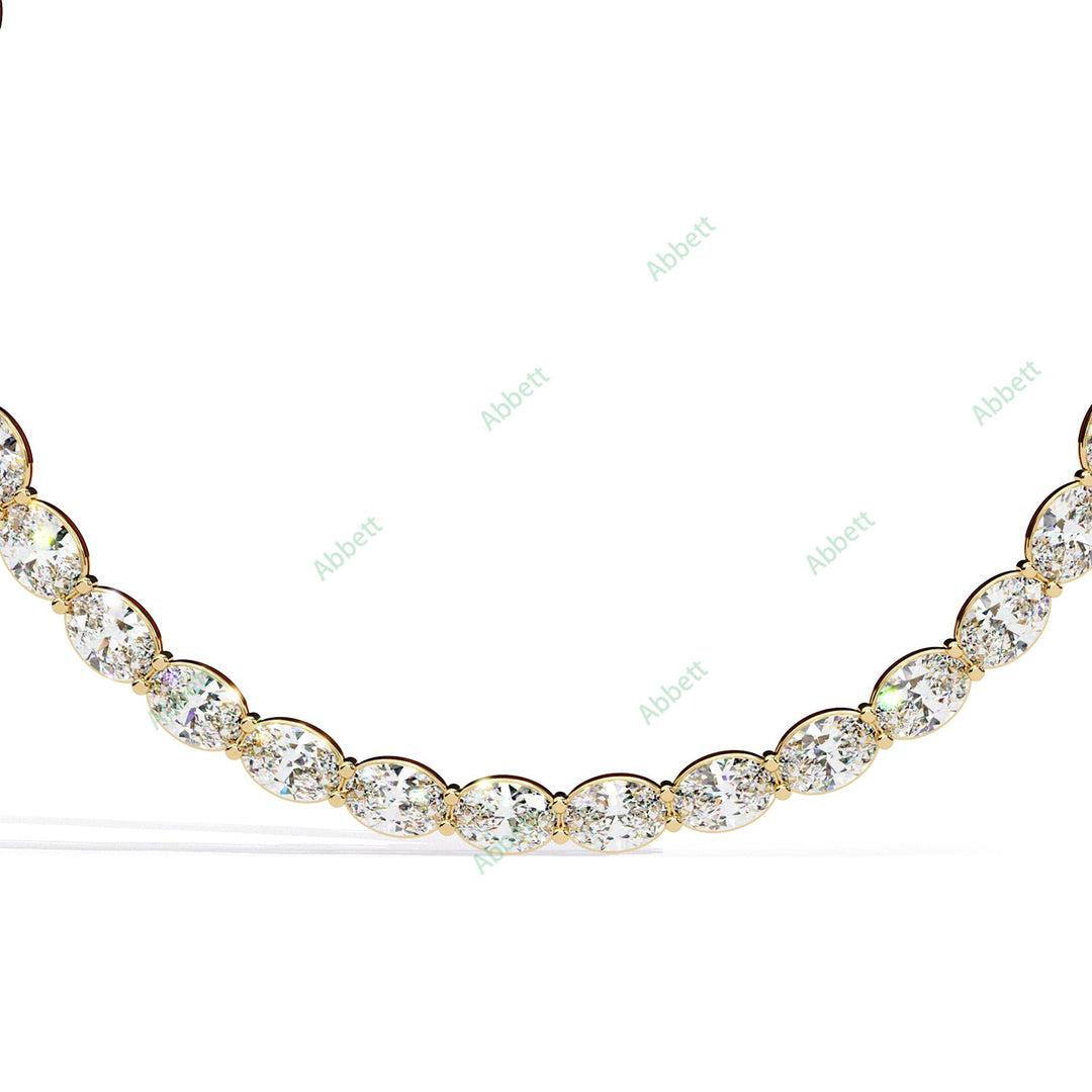 Oval Tennis Necklace NETE1312