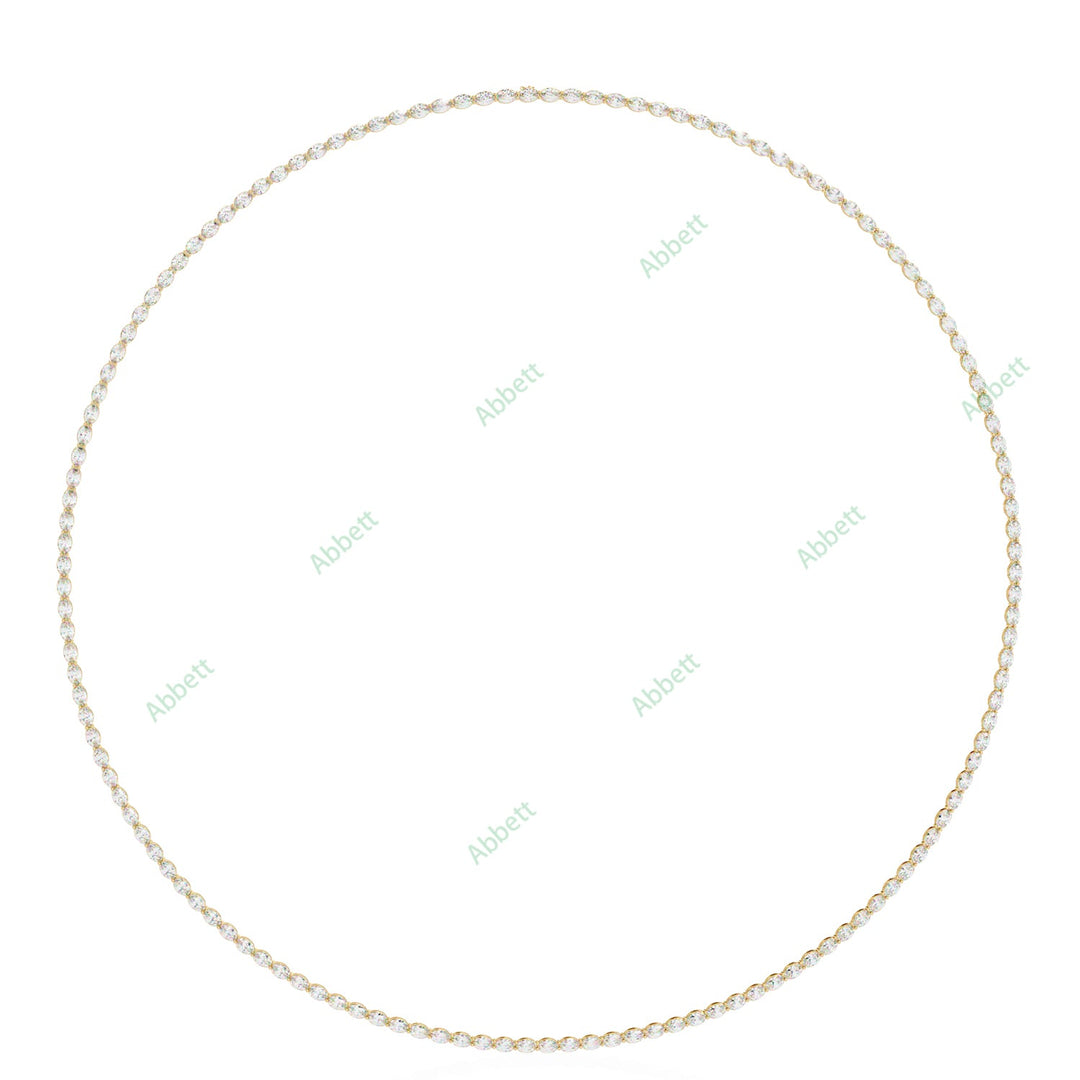 Oval Tennis Necklace NETE1312