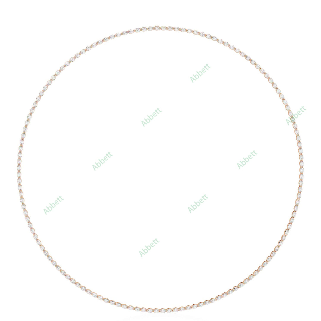 Oval Tennis Necklace NETE1312