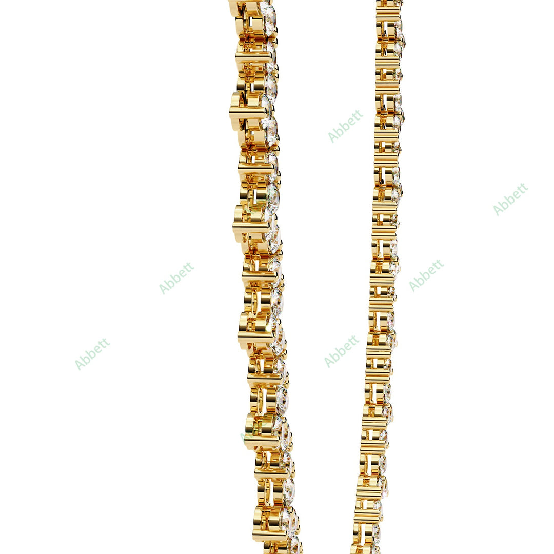 Round Tennis Necklace NETE1313