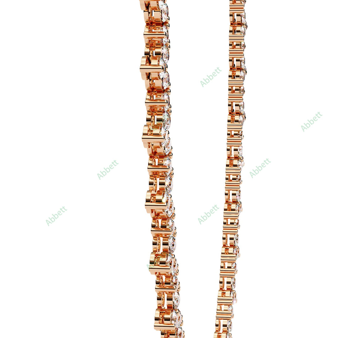 Round Tennis Necklace NETE1313