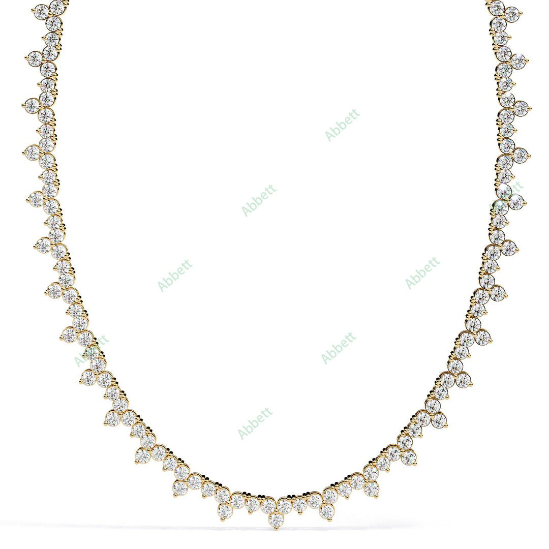 Round Tennis Necklace NETE1313