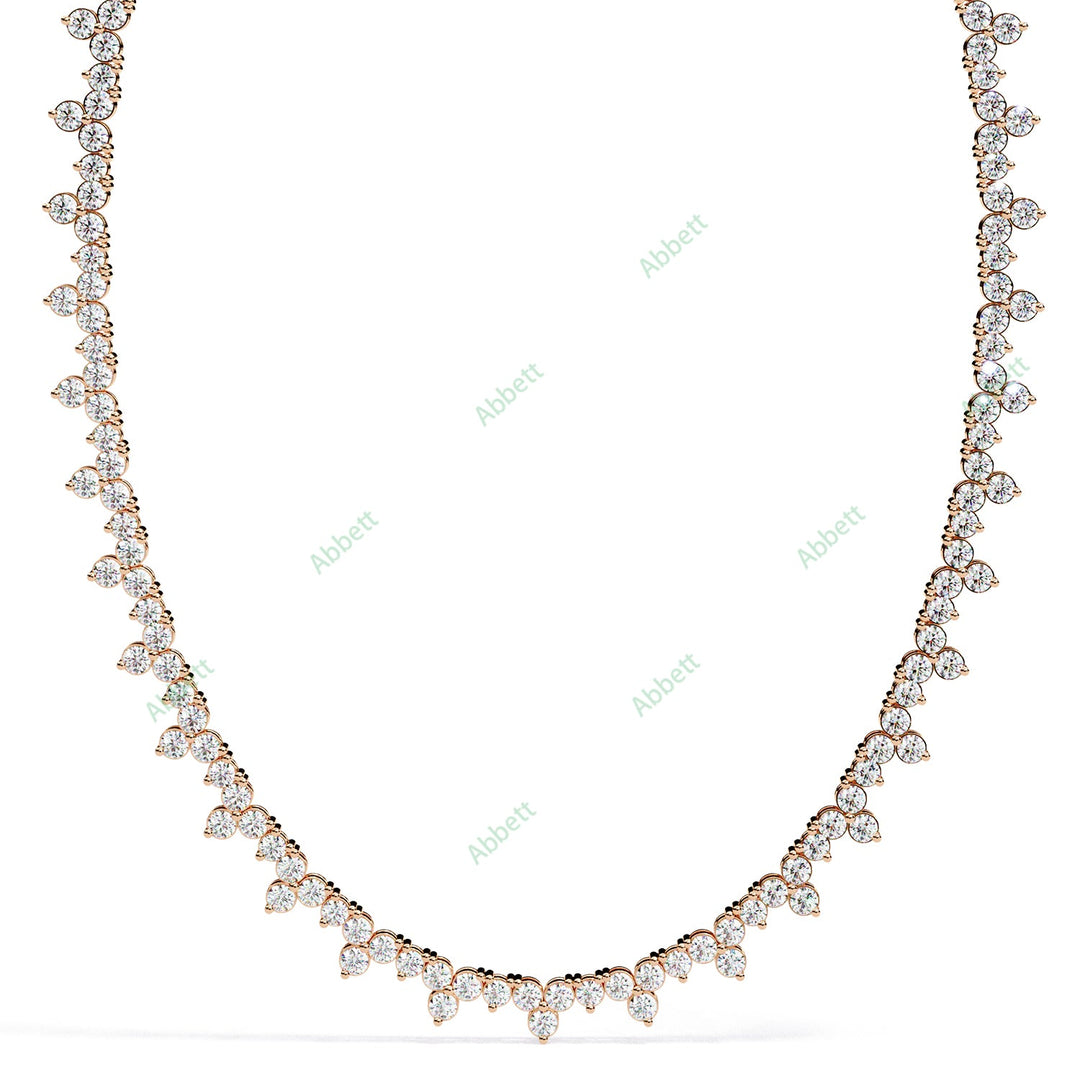 Round Tennis Necklace NETE1313