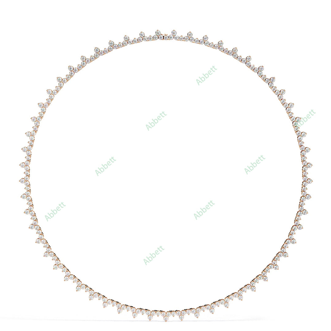 Round Tennis Necklace NETE1313