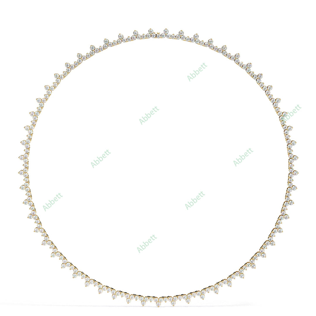 Round Tennis Necklace NETE1313