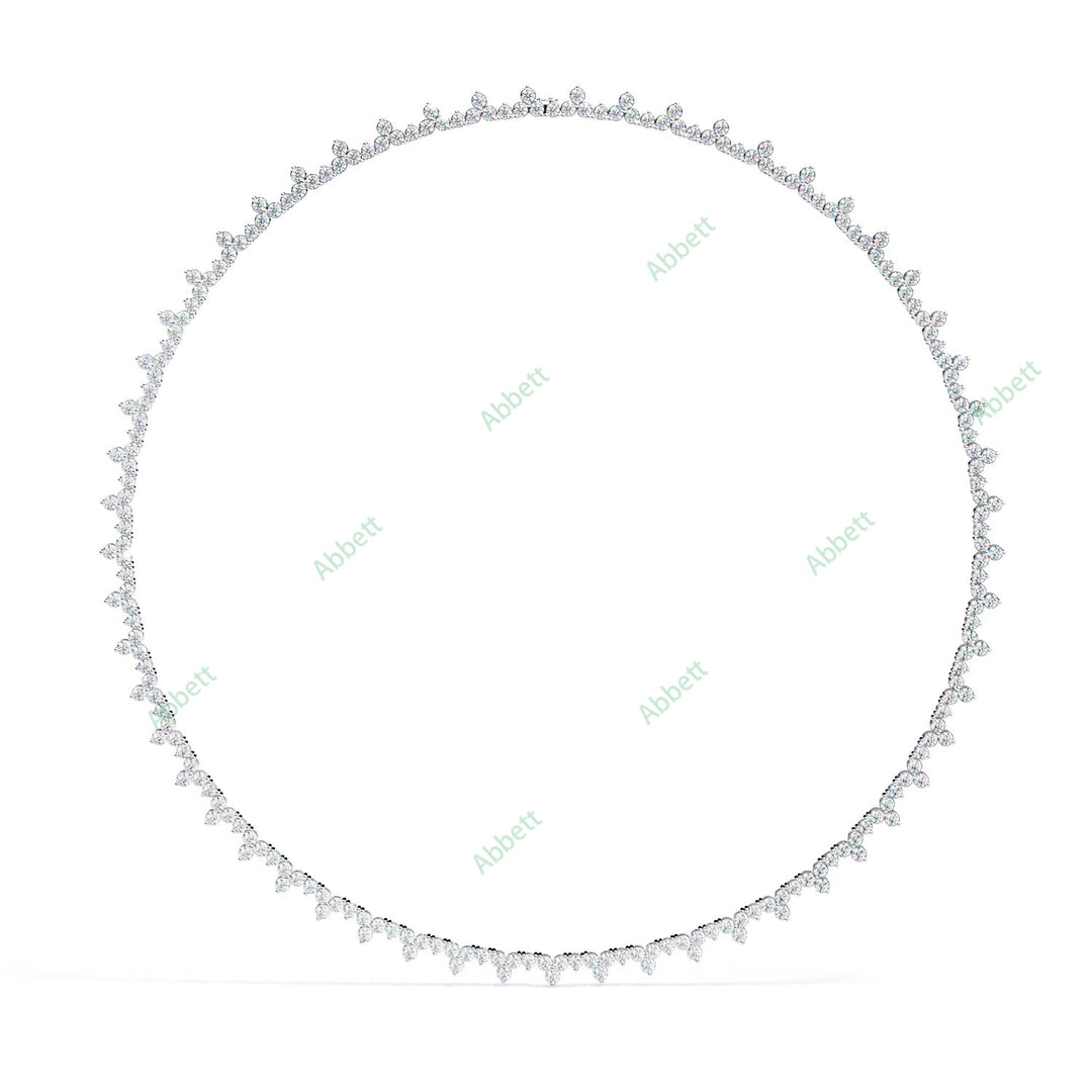 Round Tennis Necklace NETE1313