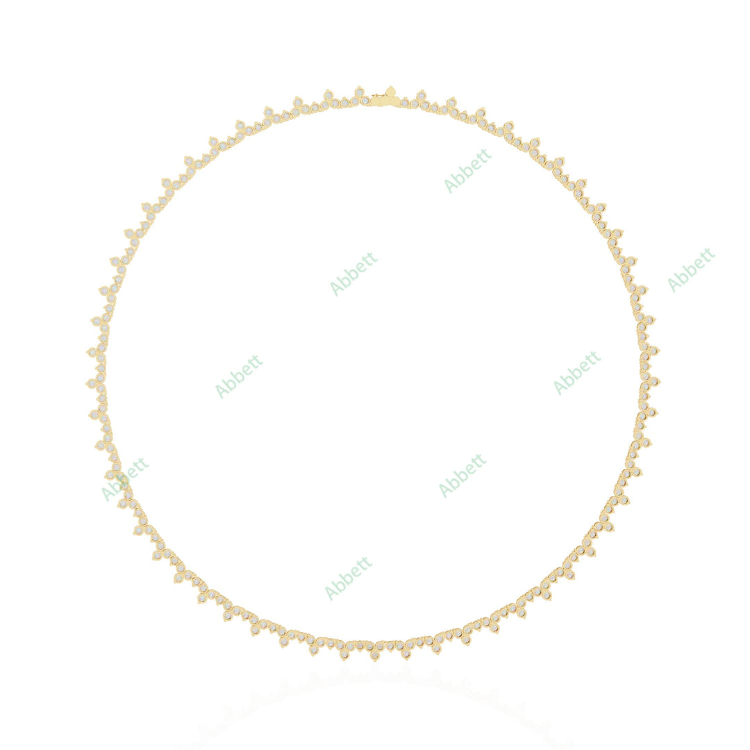 Round Tennis Necklace NETE1313