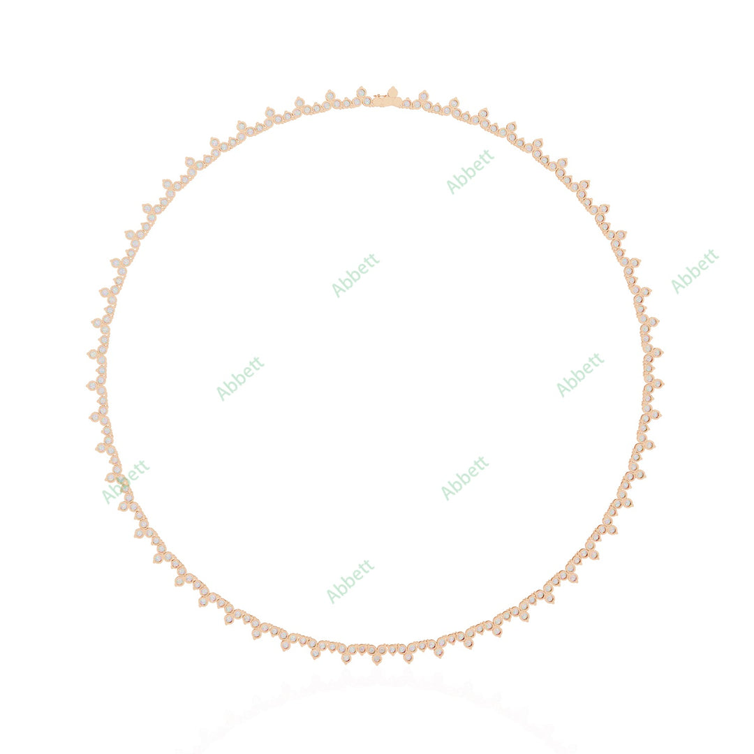 Round Tennis Necklace NETE1313