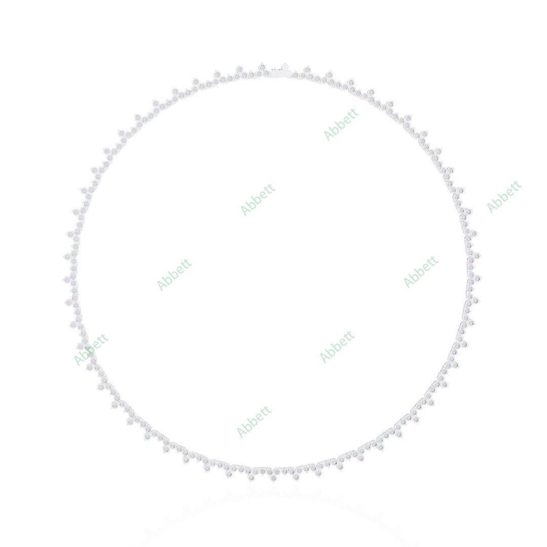 Round Tennis Necklace NETE1313