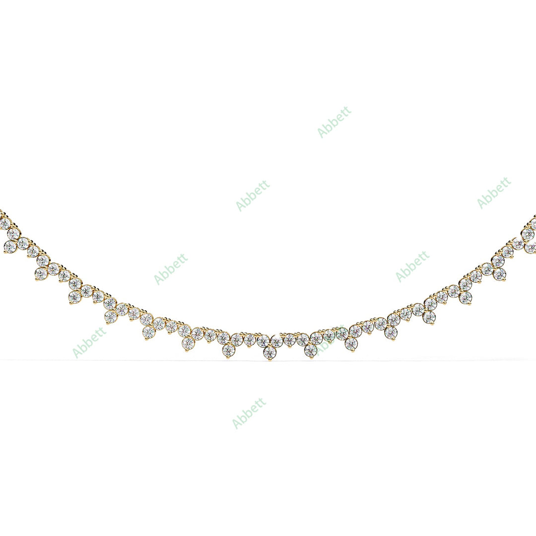 Round Tennis Necklace NETE1313