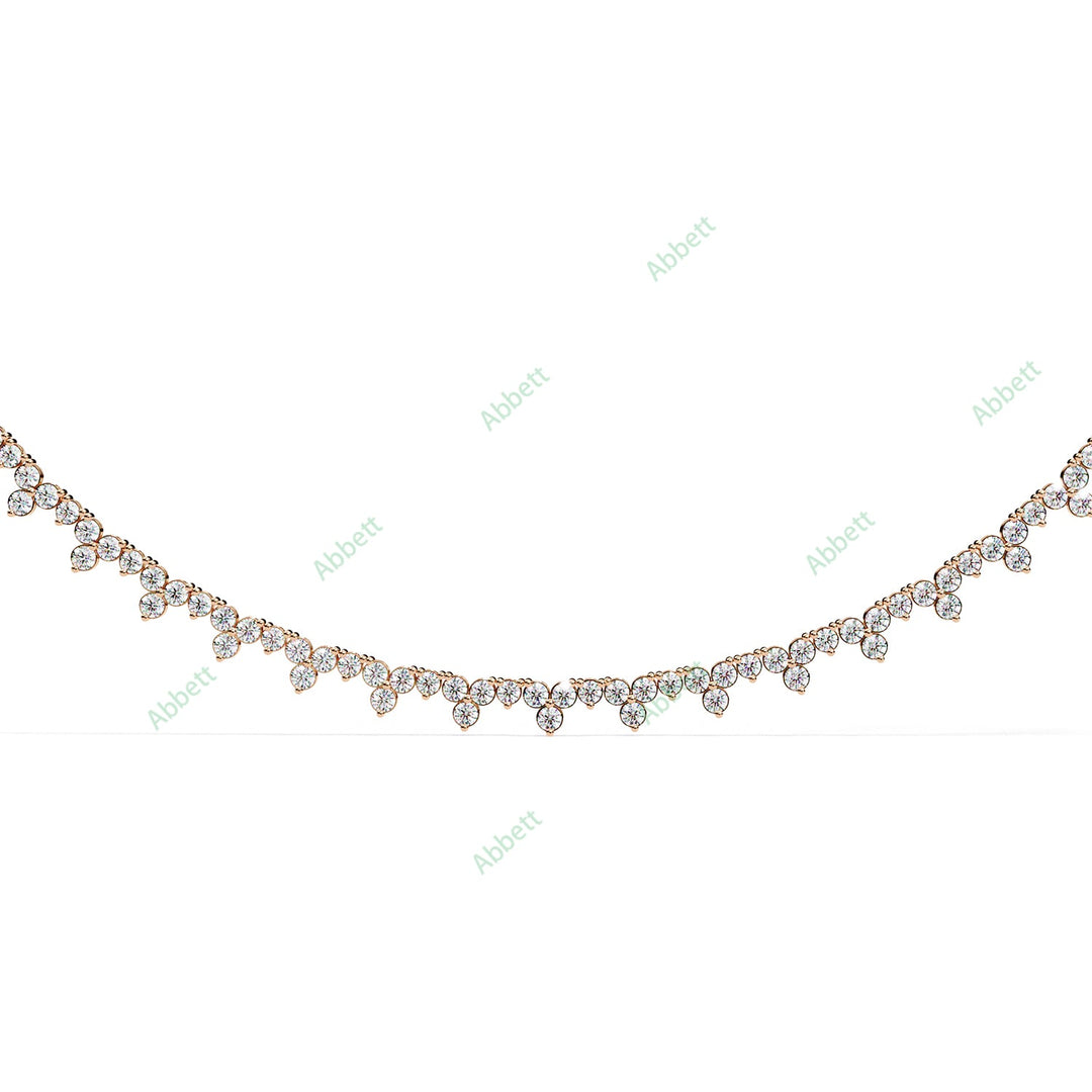 Round Tennis Necklace NETE1313