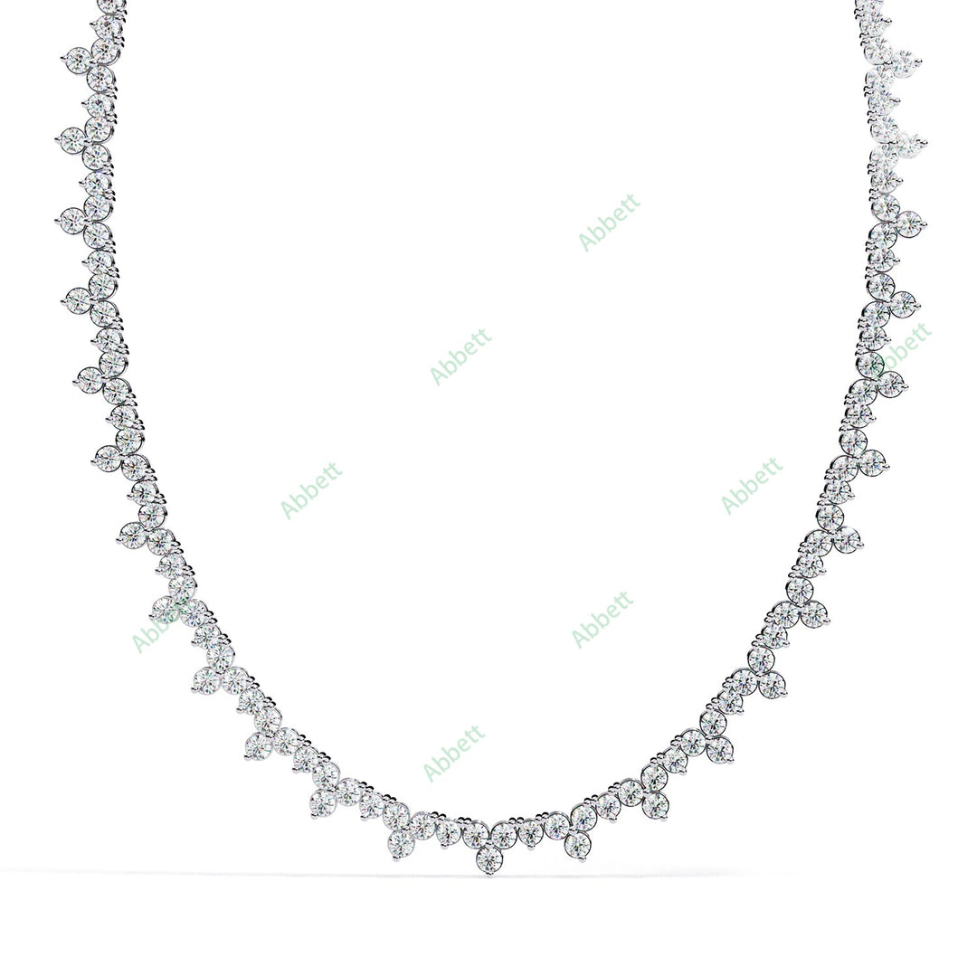 Round Tennis Necklace NETE1313