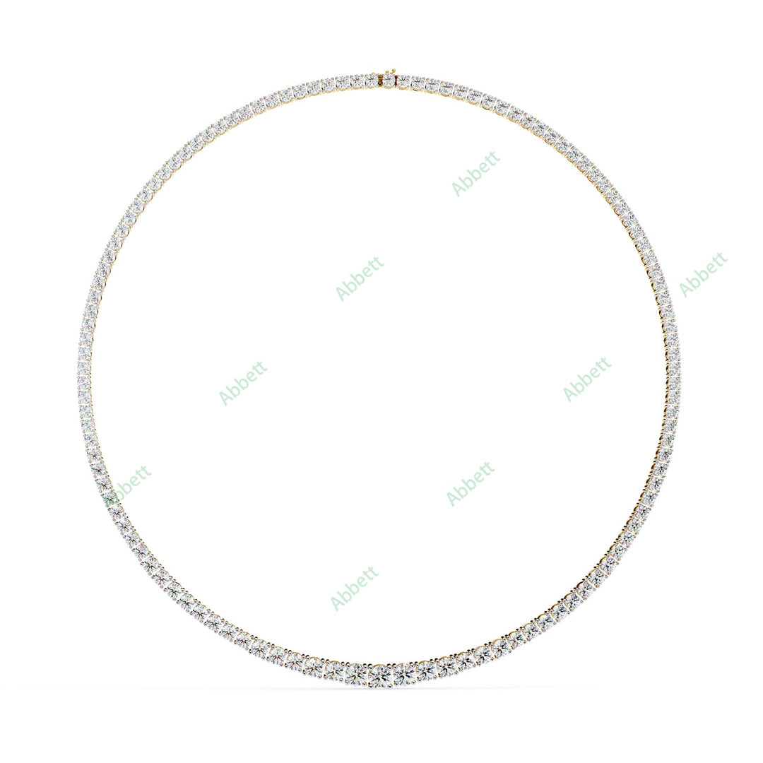Round Tennis Necklace NETE1315
