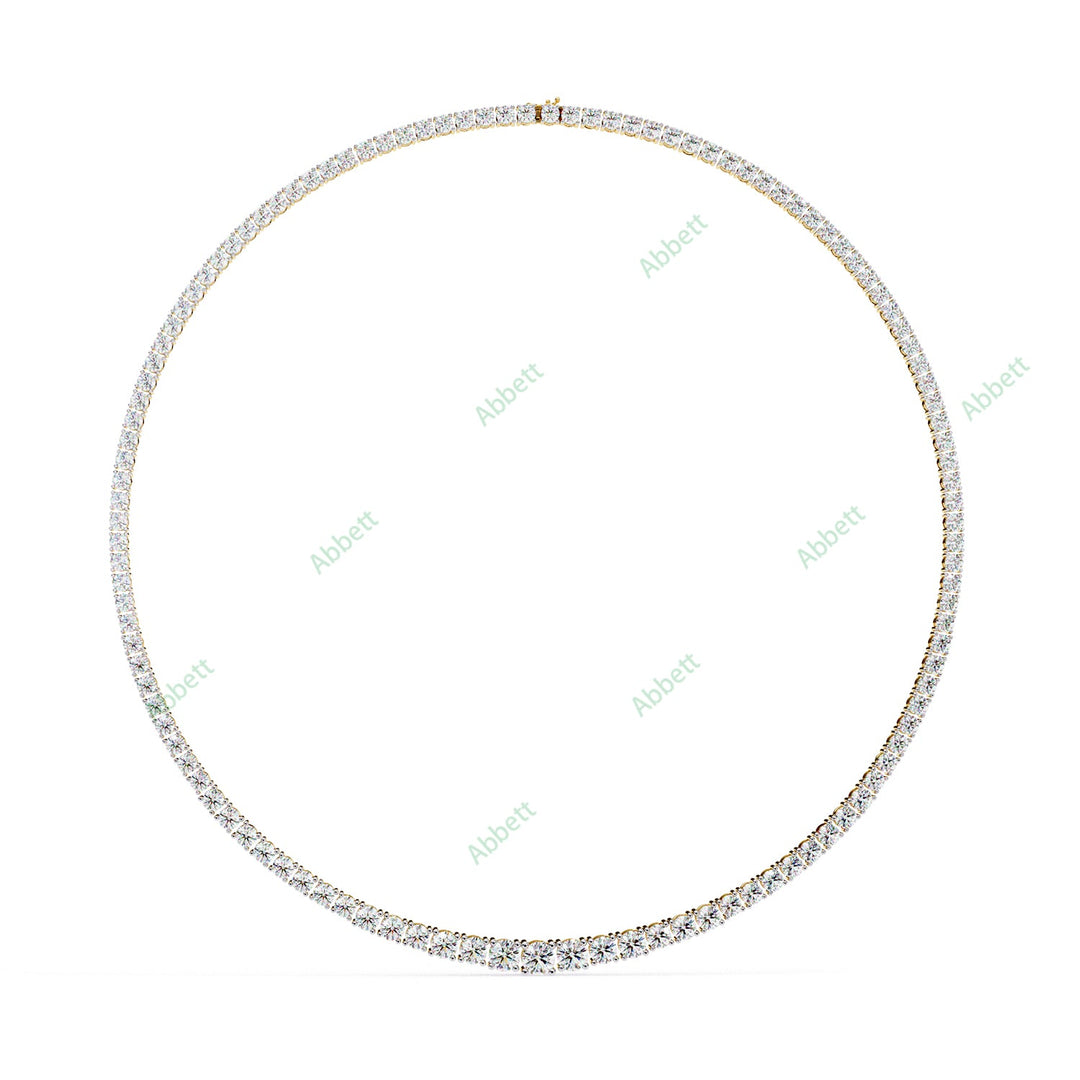Round Tennis Necklace NETE1315