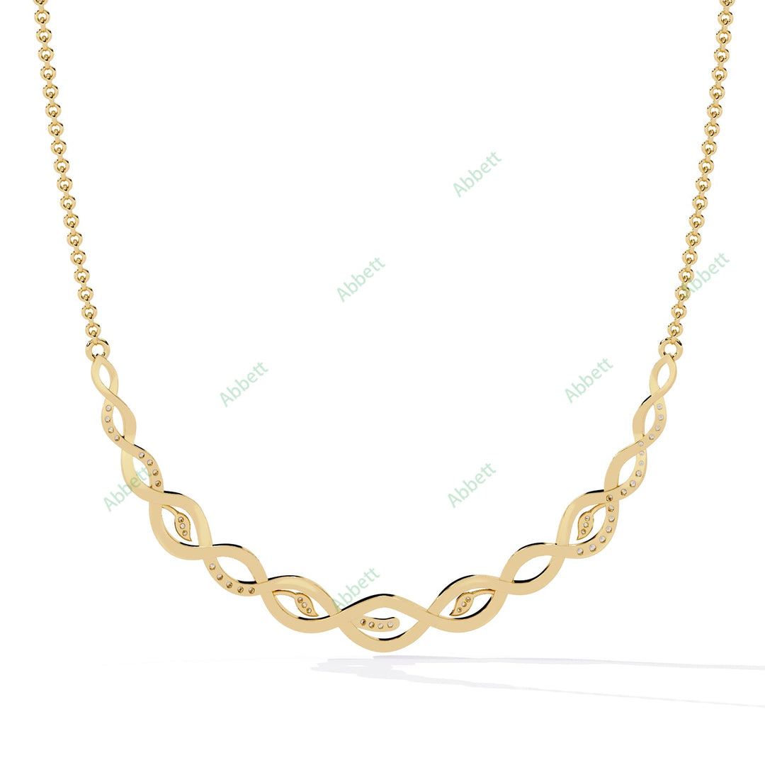 Round Twisted Bar Necklace NETW1297