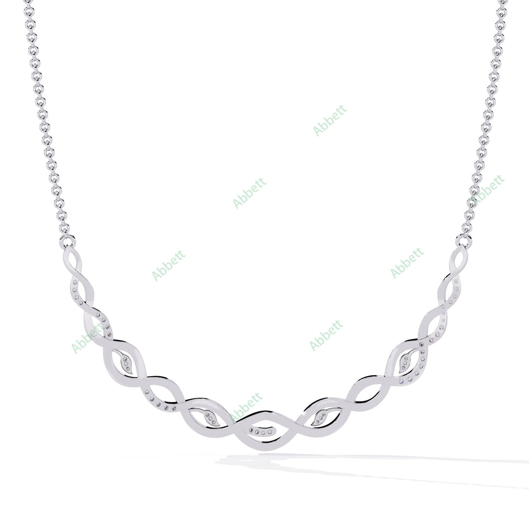 Round Twisted Bar Necklace NETW1297